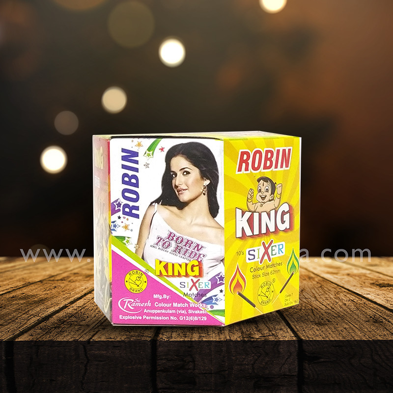 ராபின் கிங் 6 இன் 1 கலர் மேட்சுகள் | Akshayaa Agencies Sivakasi