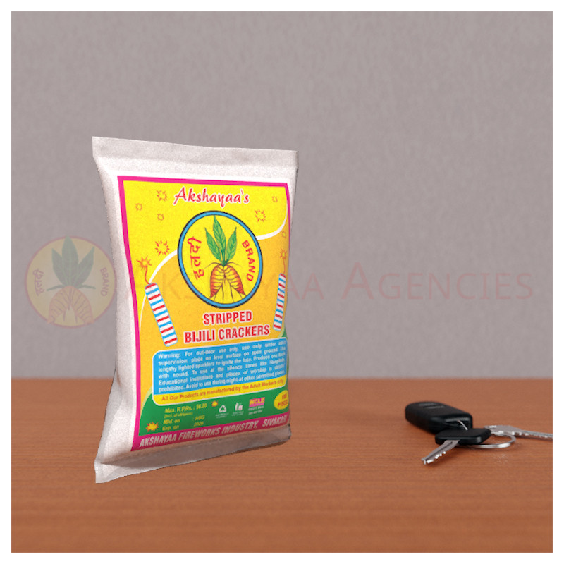 Striped Bijili Crackers (100 pcs) | Akshayaa Agencies Sivakasi