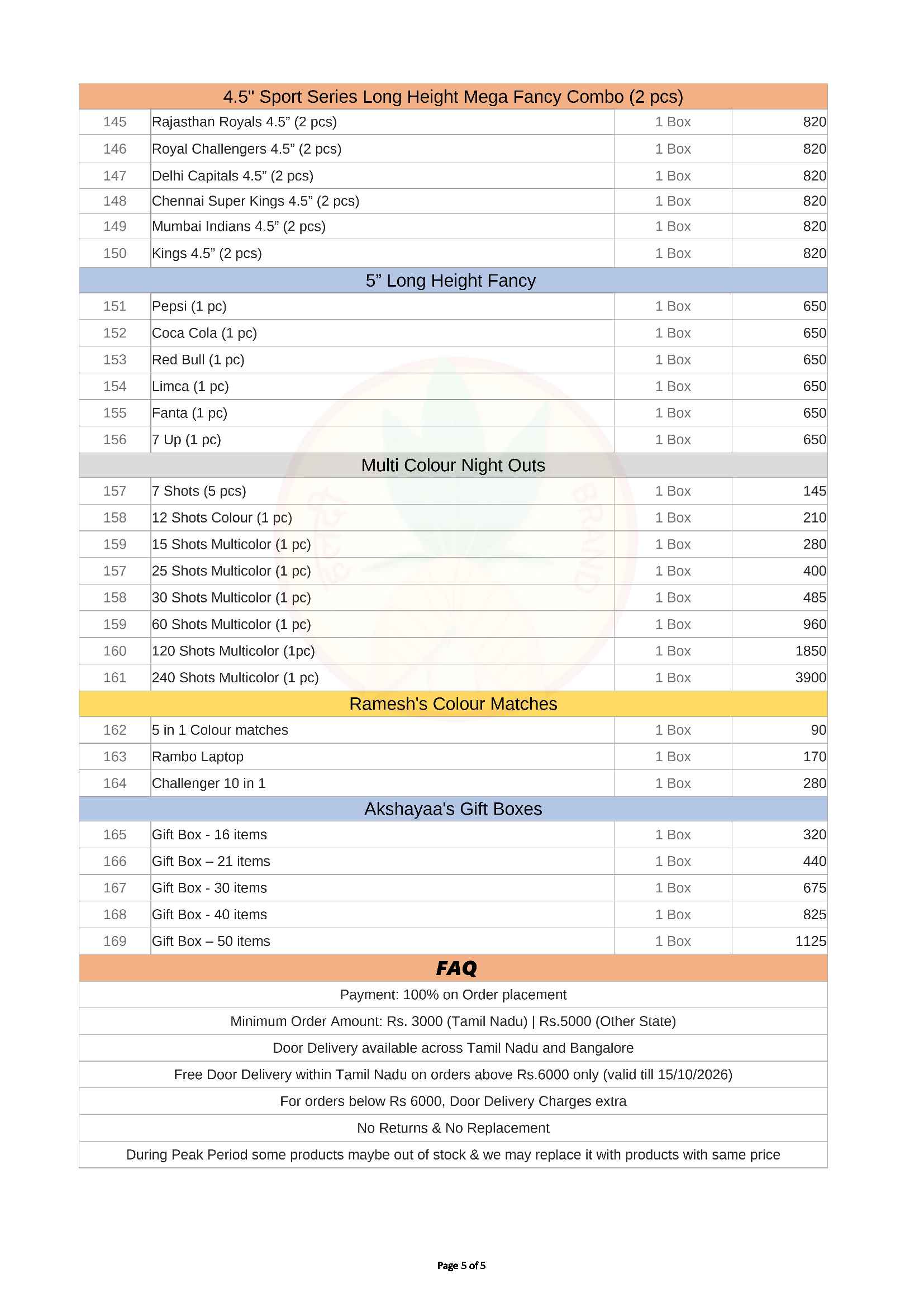 Akshayaa Agencies Crackers Pricelist 2026